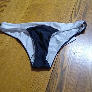 AMUSE SOCIETY Womens Bikini MEDIUM BOTTOM Summer  Beach NEW BLACK WHITE